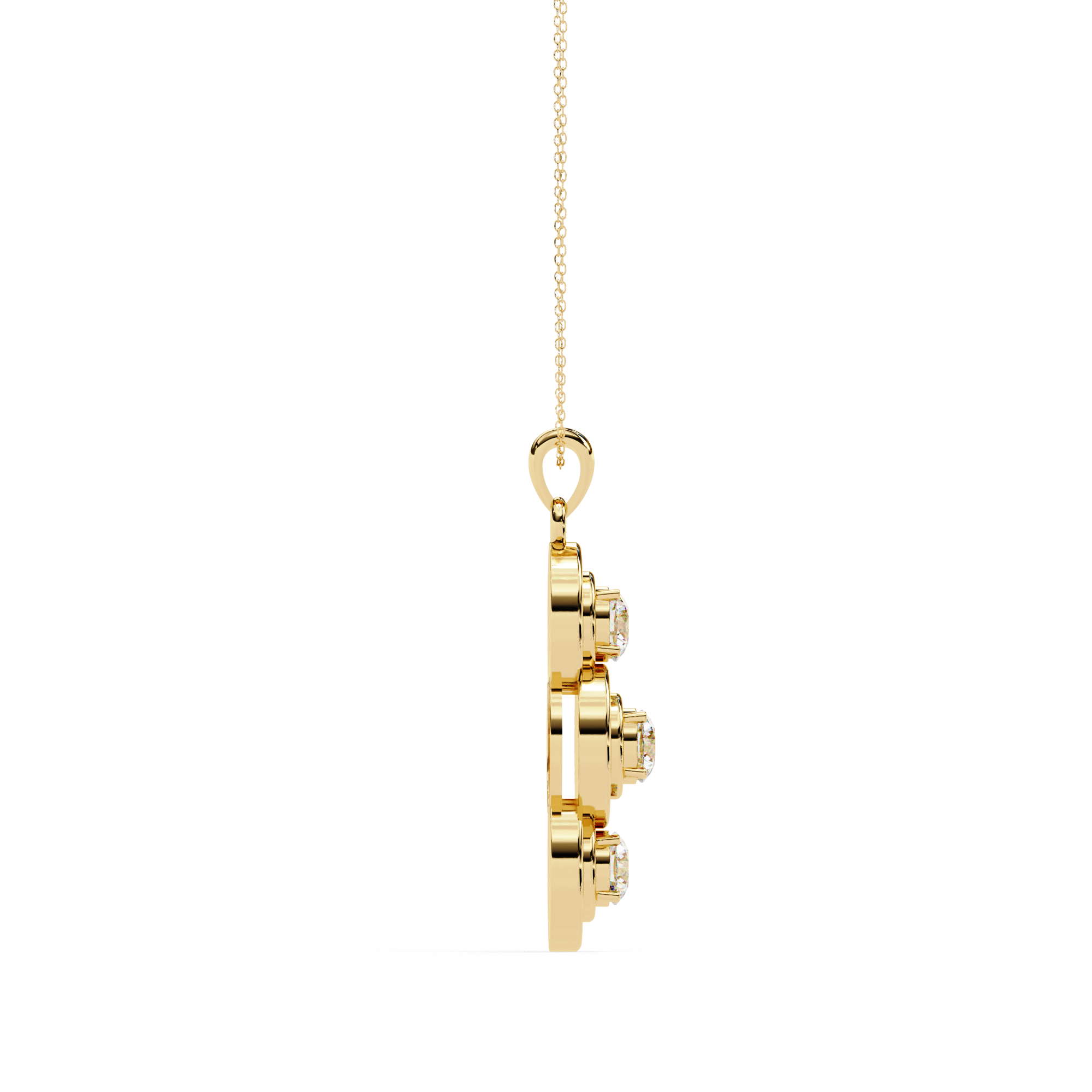 Solitairekart 1.24ct Natural Diamond Trinity Spark Pendant-H Color, VS1 Clarity
